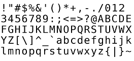 Código ASCII dibujo de cajas luz vertical y derecha